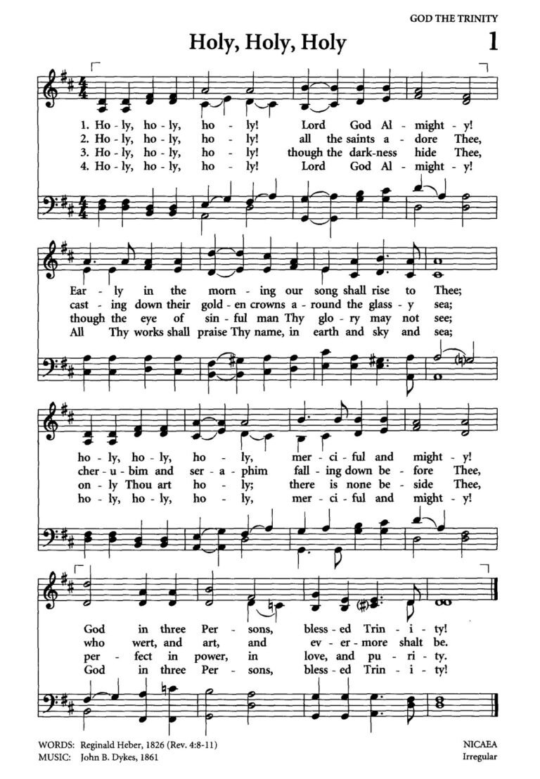 Story behind “Holy Holy Holy” hymn